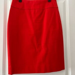 Jcrew red pencil skirt in size 00P